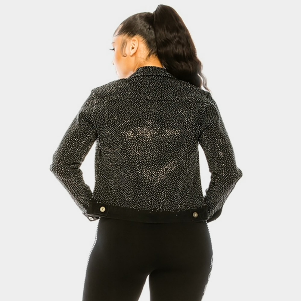 Bling Crystal Denim Jacket (M, L, XL & 2…